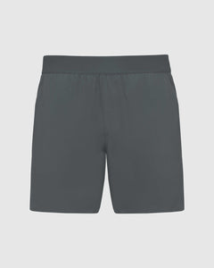 True ClassicCarbon 7 2-in-1 Training Shorts with elastic waistband and side pockets.