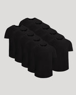 All Black Short Classic Curved Hem Crew 10-Pack