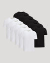Black & White Short Active Crew Neck 10-Pack