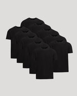 All Black Short Active Crew Neck 10-Pack