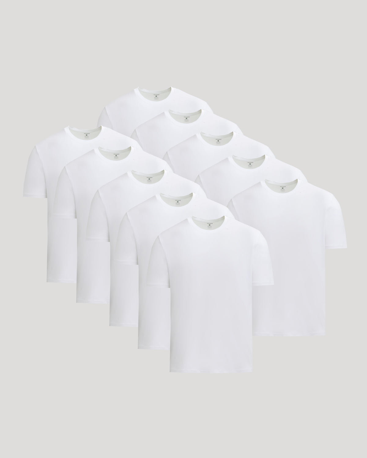 All White Short Active Crew Neck 10-Pack