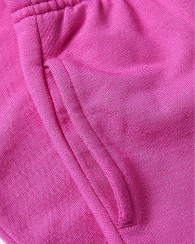 Electric Fuchsia Cropped Zip Hoodie & Relaxed Joggers Set