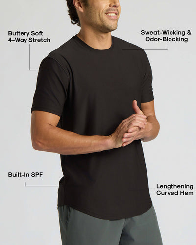 Active Curved Hem Crew