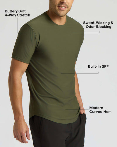 Active Curved Hem Crew