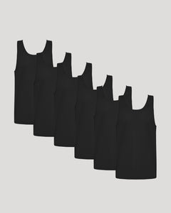True ClassicMen's Sleeveless Active Mesh Performance Tank Tops arranged in a staggered diagonal row.