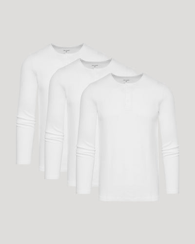 Camiseta Henley manga larga de tejido waffle
