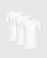 All White Tall Straight Hem Crew Neck T-Shirt 3-Pack