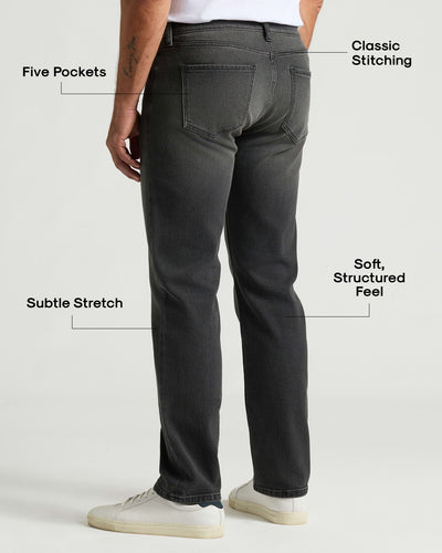 Straight Low‑Stretch Jeans
