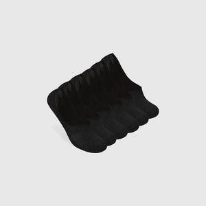 True ClassicBlack Never Show Socks 3-Pack on light gray background, showcasing seamless, low-cut design.