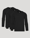 Black Crew Neck Sweater 3-Pack, soft, slim-fit, moisture-wicking.