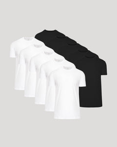 True ClassicBlack & White Tall Classic Crew 10-Pack T-shirts fan layout.