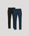 Black & Navy Slim Chino Pants 2-Pack, featuring slim fit and modern design.