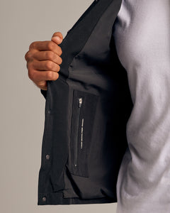 True ClassicBlack Coaches Jacket interior with zippered pocket and motivational text.
