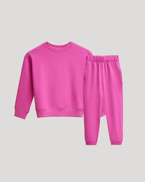 Girls Pullover Crew & Relaxed Jogger Set