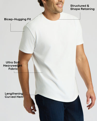 Heavyweight Curved Hem Crew