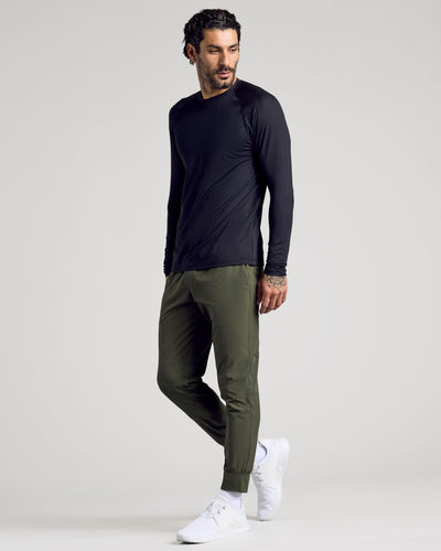 Active Mesh Long Sleeve Crew Neck
