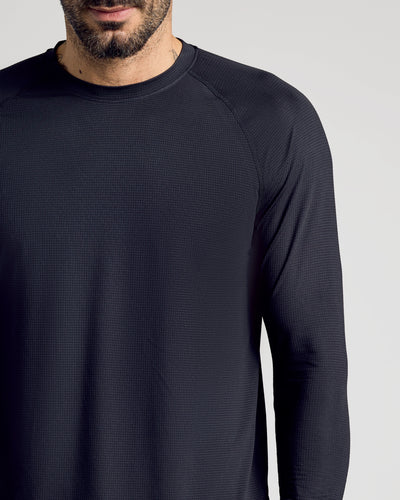 Active Mesh Long Sleeve Crew Neck