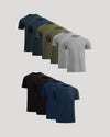 Short Sleeves Variety 10-Pack in staggered solid colors on neutral background.