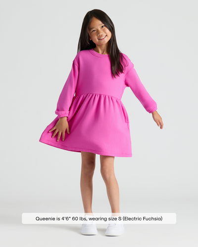 Girls Long Sleeve Fleece Dress