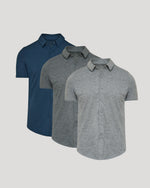 Short Sleeve Comfort Knit Shirt 3-Pack