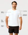 All White Short Active Crew Neck 3-Pack