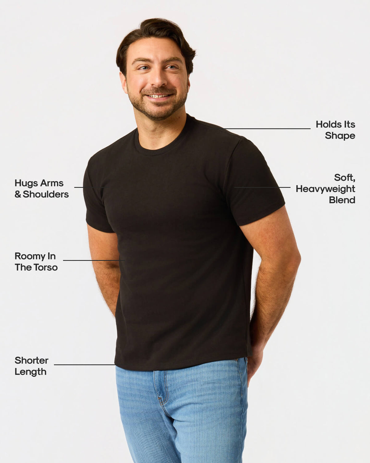 All Black Short Heavyweight Crew 6-Pack