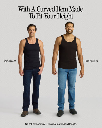 Ribbed Curved Hem Tank
