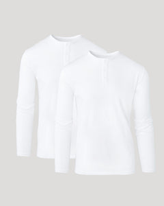 True ClassicWhite long-sleeve top on a light gray background