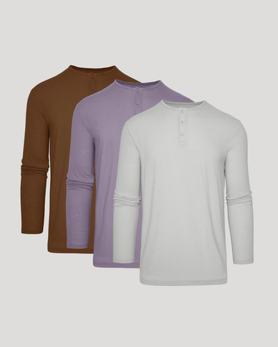 Camiseta Henley clásica manga larga