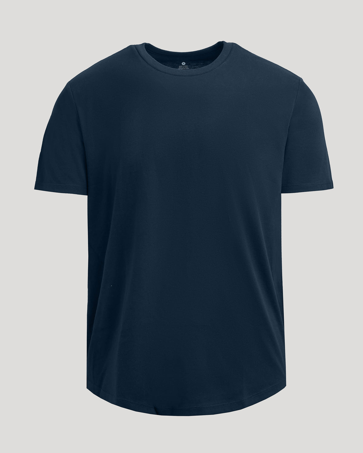 Navy Short Classic Curved Hem Crew