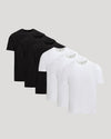 Black & White Short Active Crew Neck 6-Pack
