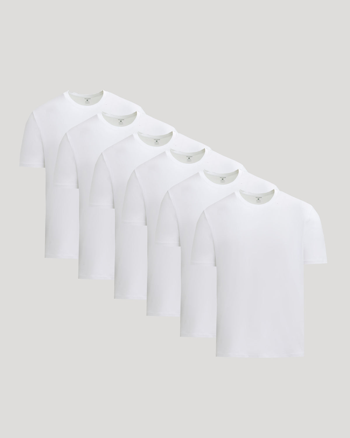 All White Short Active Crew Neck 6-Pack