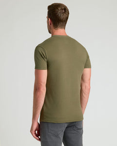 True ClassicMilitary green short-sleeve crew neck t-shirt, back view.