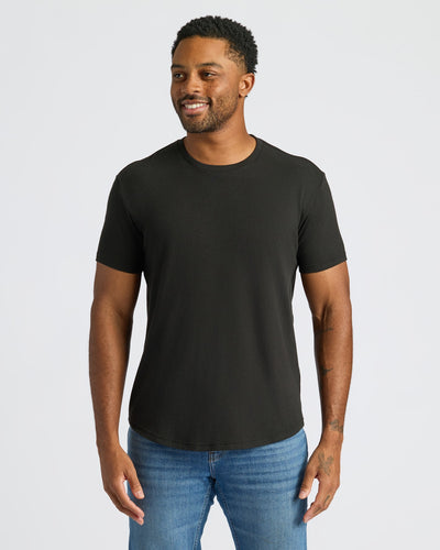 Classic Curved Hem Crew Neck