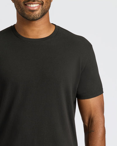 Classic Curved Hem Crew Neck