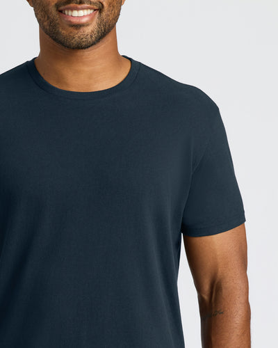 Classic Curved Hem Crew Neck
