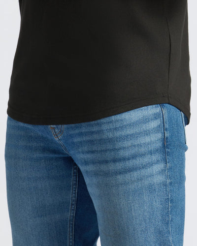 Classic Curved Hem Crew Neck