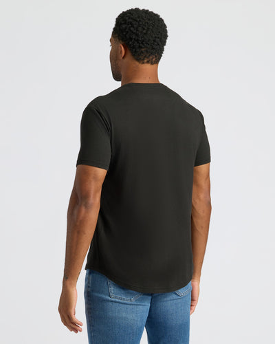Classic Curved Hem Crew Neck
