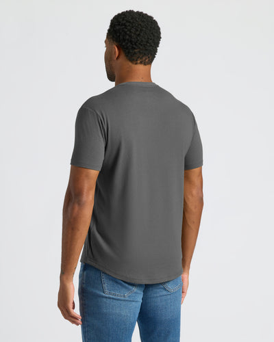 Classic Curved Hem Crew Neck