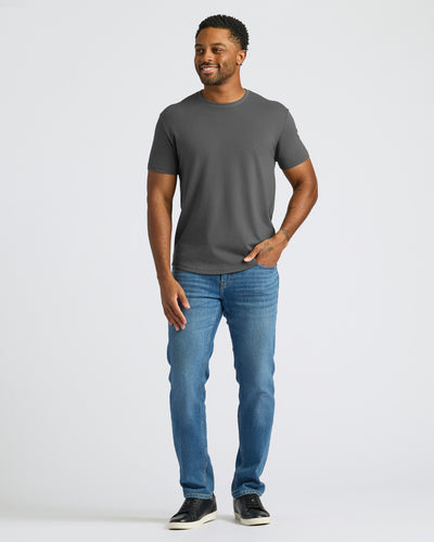 Classic Curved Hem Crew Neck