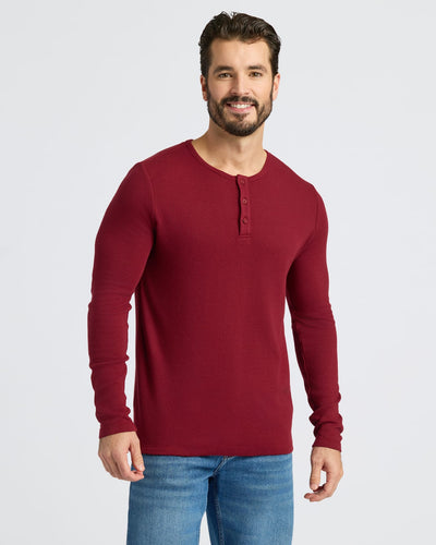Waffle Long Sleeve Henley