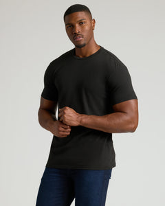 True ClassicMan wearing True Classic Men's Tall Straight Hem Crew Neck T-Shirt.