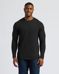 True ClassicBlack Tall Long Sleeve T-Shirt on man, relaxed stance.