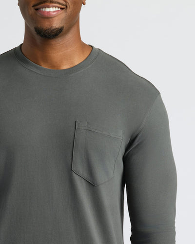 Tall Heavyweight Long Sleeve Pocket Crew