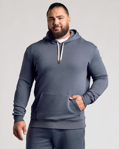 True ClassicMan wearing Stormy Fleece French Terry Pullover Hoodie.