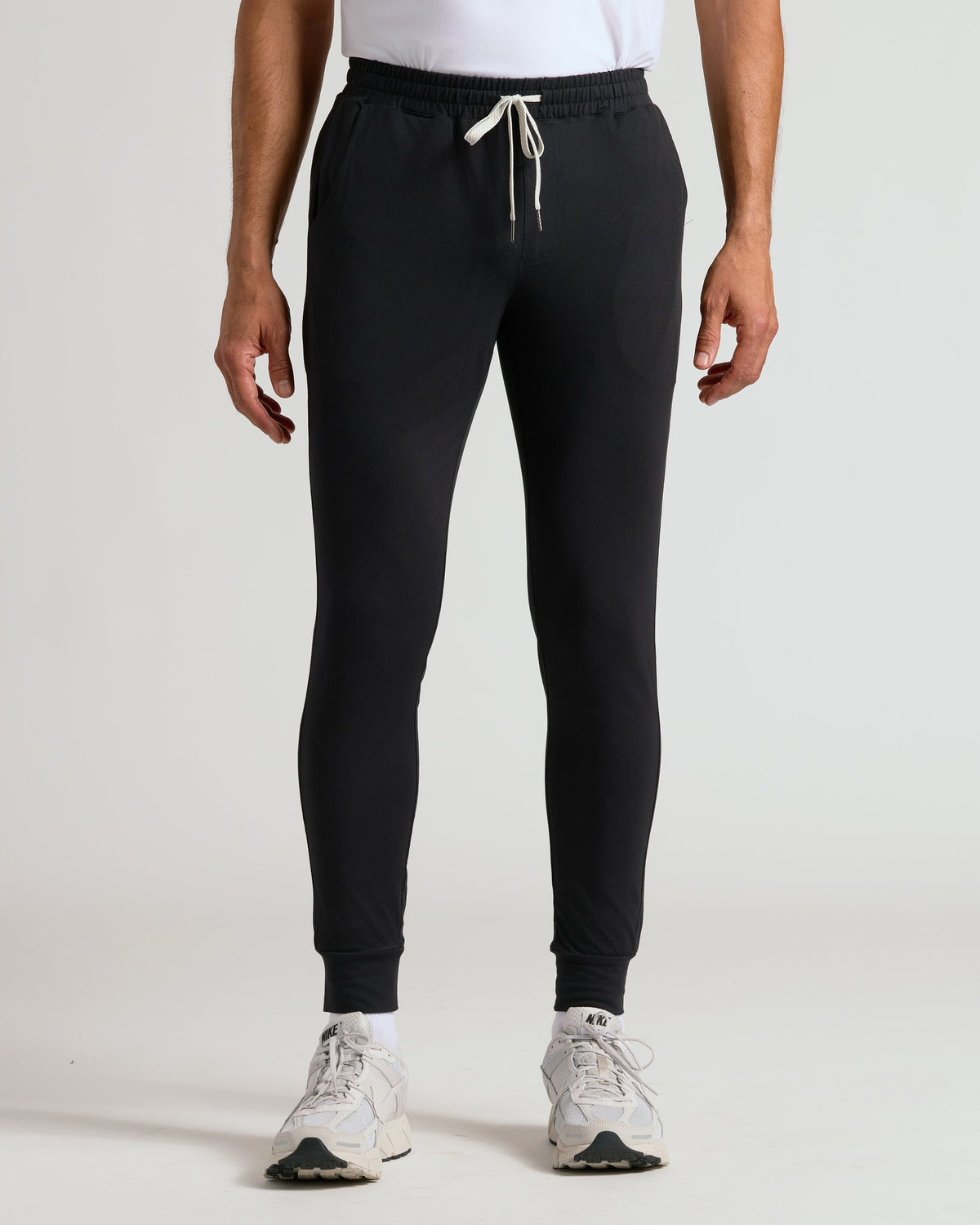 Black Active Joggers with elastic waistband and contrast drawcord.