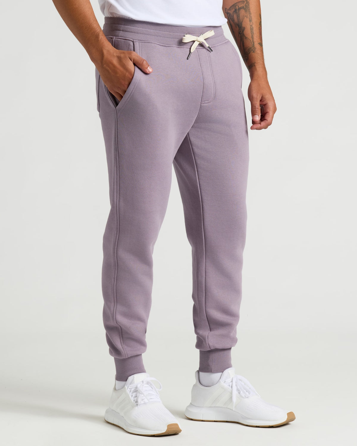 Thistle Half Zip Fleece Sweatshirt & Jogger 2-Pack featuring lavender joggers.
