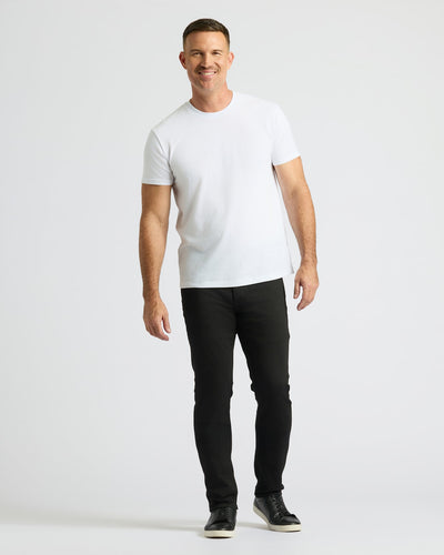 Straight High‑Stretch Jeans