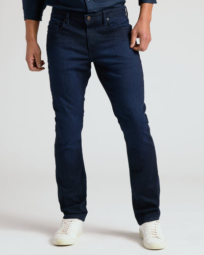 Straight High‑Stretch Jeans