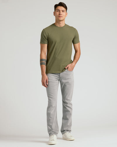 Straight High‑Stretch Jeans